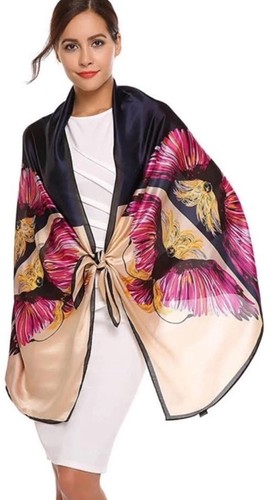 100 silk scarf large - large, &