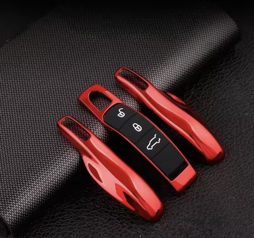 Red chrome key fob cover - key, shell