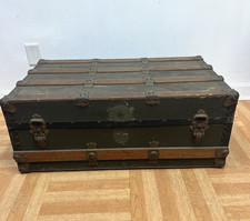 Vintage STEAMER TRUNK w Tray