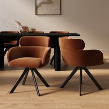Set of 2 Burnt Orange Curved