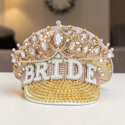 Bride captain hat rhinestone - bride,