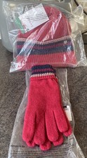 Joules Hat Gloves Set Pink