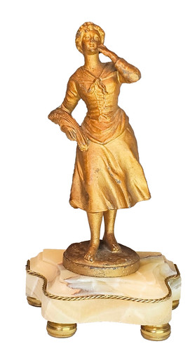 Antique 1900s spelter - spelter, harvest