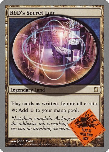 Secret lair unhinged mtg - r&d's,