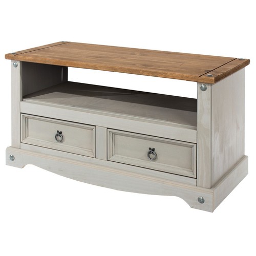 Grey pine stand cabinet - pine, tv