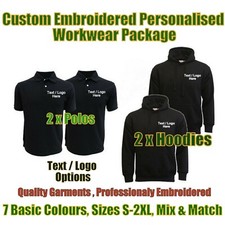 Personalised Embroidered Embroidery Work Wear Package Business Uniforms Bundle