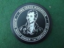 HMS HERON WARDROOM BURNS NIGHT DINNER 2013 POLISHED WELSH SLATE TABLE MAT