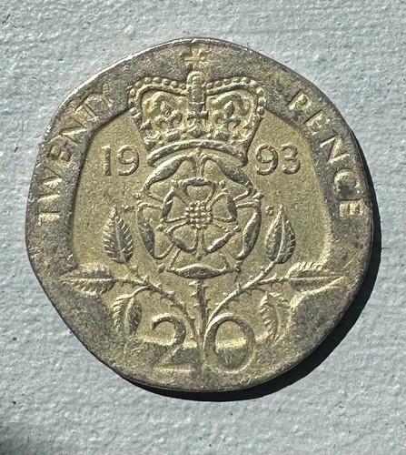1993 20p coin with royal - 1993,