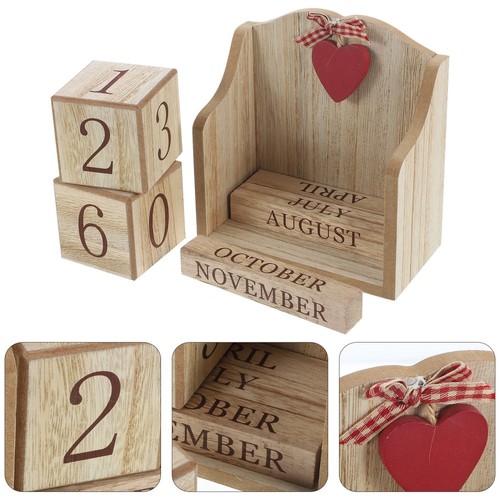 Wood blocks calendar wooden - blocks,