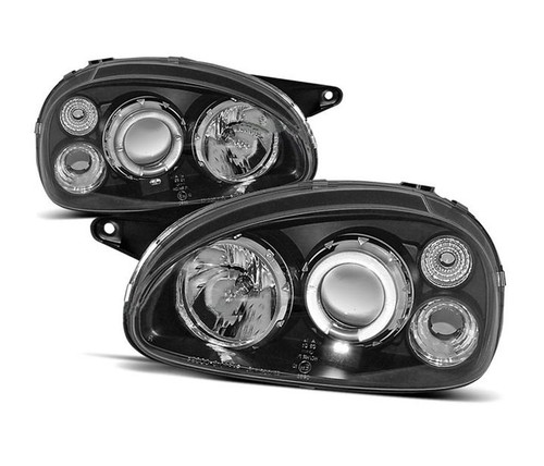 Headlights black for opel - headlights,