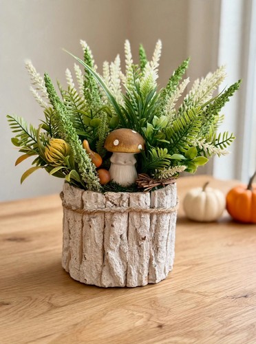 Autumn mushroom centrepiece - autumn,