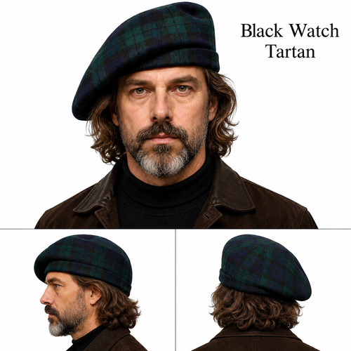 Black watch tartan - tartan, tam