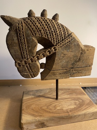 Horse head wooden hand - horse,