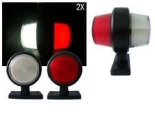 2x Led Clearance Lights Side Marker NEON White Red Trailer Truck Caravan 12-24v