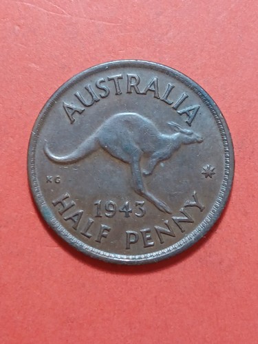 1943 australia half - half, penny