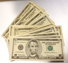1999 VINTAGE / OLD $5 Dollar