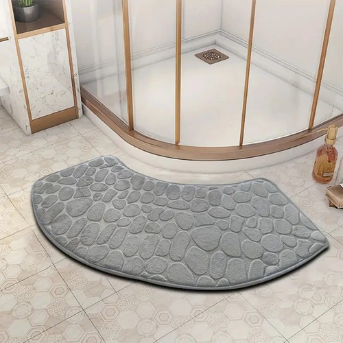Curved bathroom mat non - bathroom,