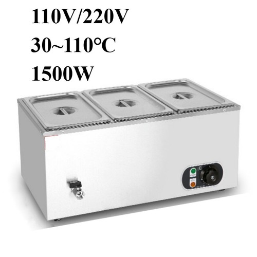 Pan 110v 220v countertop - 3-pan, 110v/220v