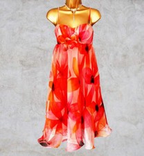 Peach & Orange Floral Silk