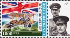 WWI Royal Flying Corps (RFC) SOPWITH PUP Biplane Fighter Aircraft Stamp (2022)