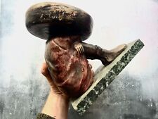 Large Vintage Sleeping Mexican Siesta Statue on Marble Base