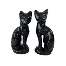 Pair Black Cat Figurines