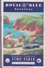 ROYAL BLUE BUS TIMETABLE BOOK APR 1954