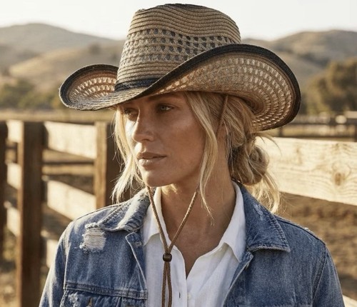 Western style foldable - western, straw