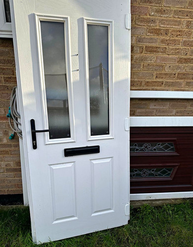 Blue door slab front - ,