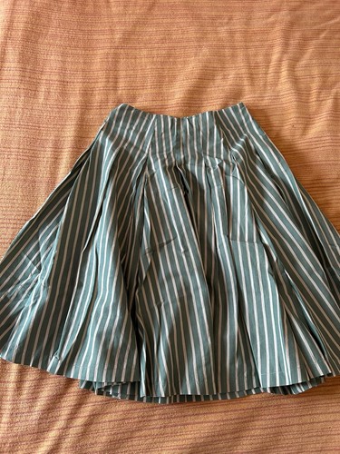 Toast green striped skirt - green,