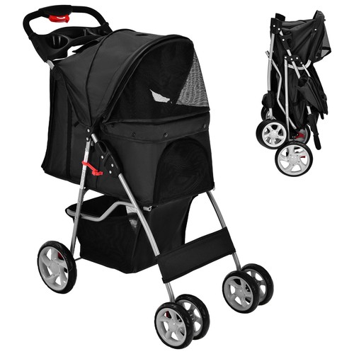 Foldable pet stroller dog - stroller, cat