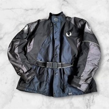 Belstaff Biker Hytrel Dupont Jacket Black Blue Grey XL With Armour & Fleece 