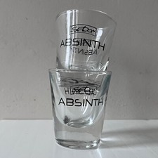 Sebor Absinth Clear Shot Glasses x2 (GOOD CONDITION)