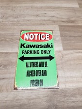 KAWASAKI PARKING ONLY METAL