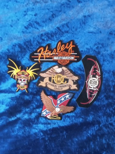 Vintage motorcycle patches job - motorcycle,