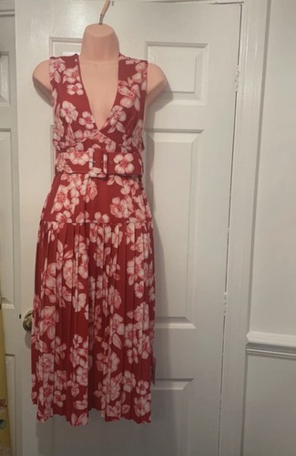 Asos new red floral pleated - new,