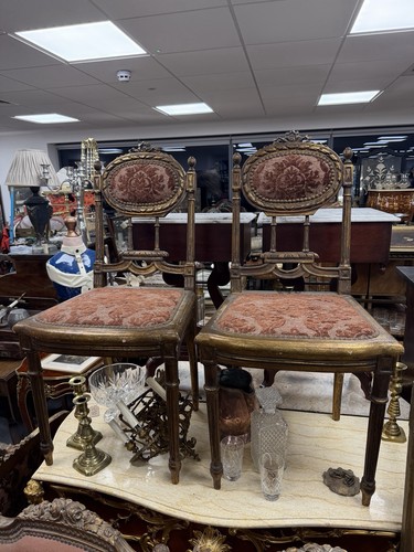 Pair louis xvi boudoir gilt - of,