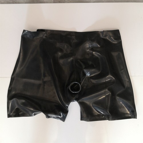 Black mens latex boxer - mens, with