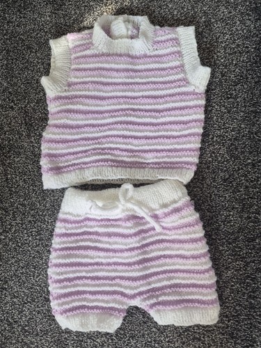 New hand knit baby set - hand,