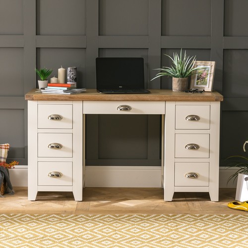 Twin pedestal desk - pedestal,