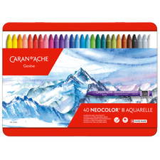 Caran d'Ache Neocolor II Water Soluble Wax Pastels Sets of 10, 15, 30, 40, 84