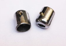 10 XLAMBRETTA LI SERIES 1,2&3 ALLOY POLISHED LEG SHIELD RUBBER BEADING CLAMP SE