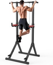 Power Tower Dip Station Pull Up Bar for Home Gym Strength Training Workout