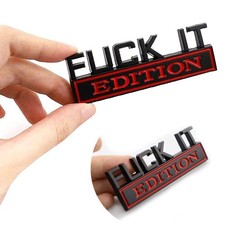 2Pcs Metal FUCK-IT EDITION