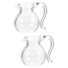 2 pcs  Miniatures Glass Teapot
