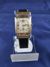 vintage clinton art  deco tank men 17 jewels swiss made run slow nid cleaning 