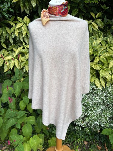 Ladies 100 cashmere poncho - cashmere,
