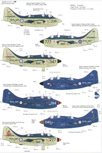 Xtradecal fairey gannet - 1/72,