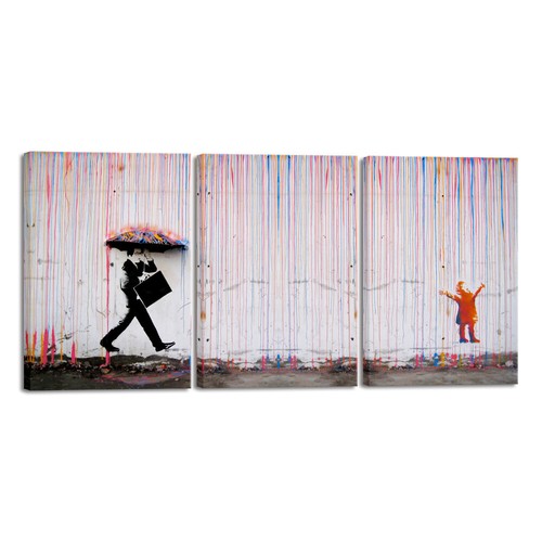 Banksy famous canvas paintings - famous,