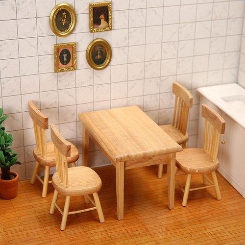 5pcs scale wood bedroom - 1/5pcs,